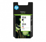 HP 304 2-pack Black/Tri-color (3JB05AE) Ra&scaron;alinių kasečių komplektas, BK/CMY