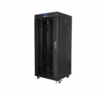 Lanberg | Rack cabinet 19" free-standing 27U/600x600 (flat pack) with glass door lCD V2 | FF01-6627-12BL | Black
