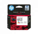 HP No.653 kasečių rinkinys (3YM74AE), žydra, purpurinė, geltona kasetė