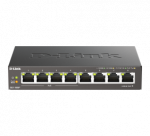D-Link | 8-Port Gigabit PoE Switch (4xPoE) | DGS-1008P | Unmanaged | Desktop | Power supply type External