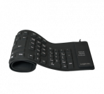 Logilink | Flexible waterproof Keyboard USB + PS/2 | ID0019A | Flexible keyboard | Wired | DE | Black