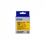 Epson LK-4YBW (C53S654014) Ženklinimo juostos kasetė, Strong Adhesive, Black on Yellow (12mm, 9m)