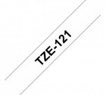 Brother TZE-121 (TZE121) Laminuota ženklinimo juostelė, Black on Clear 9mm, 8m