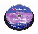 Verbatim 43498 DVD+R AZO 4.7GB 16X Matt Silver Surface diskai (10 vnt pakuotėje)