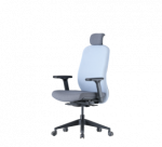 Up Up Athene ergonominė biuro kėdė Juoda, Pilkas + Mėlynas audinys