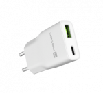 Natec Ribera USB Charger Gan Slim USB 1X USB-A + 1X USB-C 20W | NUC-2376