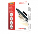 Fellowes | Laminating Pouch - 65x95mm | Glossy | Ideal for identity cards, credit cards, business cards and visitor cards; Capture 125 Micron thickness - providing an advanced level of document protection; Pack size of 100; Compatible with all lamina ...