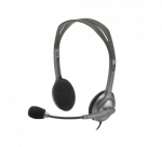 Logitech H110 Stereo Laidinės ausinės, 3.5mm jack, Juoda/Sidabrinė
