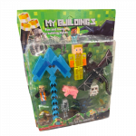 Minecraft figūrėlių rinkinys su drakonu ir kirtikliu, 10vnt.