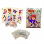 Brawl Stars kolekcinės žaidimo kortos 10 vnt. - sidabrinės