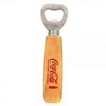 Metalinis butelio atidarytuvas su medine rankena, Coca-cola