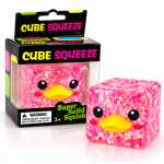 Cube sqeeze &ndash; antisresinis squishy žaislas ančiukas, rožinis