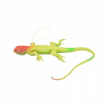 Guminis roplys / driežas su pakabuku - žalias, 30cm