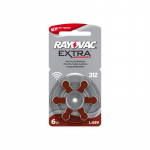 Rayovac Extra cinko-oro baterijos V312 1.45V klausos aparatams, 6vnt.