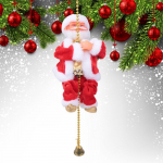 Nuotaikingas Kalėdų senelis lipantis grandine - 28 cm