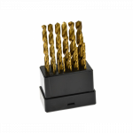 Grąžtų metalui rinkinys, 1-10mm HSS, 19vnt.