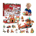 LEGO stiliaus Advento kalendorius - Kalėdinis konstruktorius