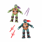 Vežliukai Nindzės - Donatello ir Raphael figūrėlės su projektoriumi