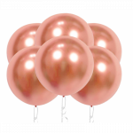 Didelis lateksinis balionas su heliu, rose gold - 45cm, 1vnt.