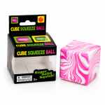 Antistresinis squishy kūbas, mink&scaron;tas sensorinis žaislas nerimui nuraminti - rožinis