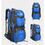 Daugiafunkcinė patvari turistinė kuprinė 50L - mėlyna