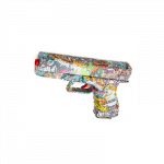 Metalinis pistoletas su vandens kristalų kulkomis - Airsoft