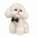 Baltas antistresinis spaudomas &scaron;uniukas mink&scaron;tas - Toy Poodle