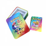 Pokemon kortos metalinėje dėžutėje 50vnt. - Rainbow