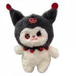 Pliu&scaron;inė lėlė Kuromi - My Melody anime veikėja - pilka, 25cm