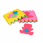 Spalvotas kilimėlis - dėlionė su gyvūnais 30 x 30 cm