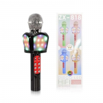 Karaoke bluetooth mikrofonas su LED ap&scaron;vietimu - juodas