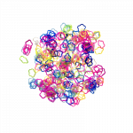 Loom bands gumyčių rinkinys 250 vnt., įvairių spalvų - žvaigždutės