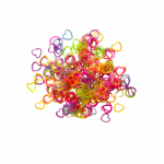 Loom bands gumyčių rinkinys 250 vnt., įvairių spalvų - &scaron;irdelės