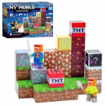 Minecraft magnetinis blokelių / kaladėlių rinkinys - 32 dalių