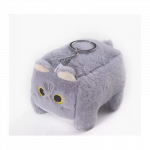 Mielas ir pūkuotas raktų pakabukas - pilkas katinas