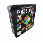 Pokerio rinkinys metalynėje dėžutėje su nominalu, 100vnt.