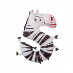 Folinis balionas su heliu, skaičius 5 - 100 cm, zebras