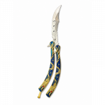 Treniruočių peilis Butterfly be a&scaron;menų 22cm - blue dragon