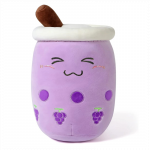 Mielas pliu&scaron;inis žaislas / pagalvė Boba Bubble Tea, violetinė