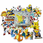 Pokemon lipdukų rinkinys plastikinėje dėžutėje, 50vnt.