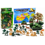 Kareivėlių rinkinys su kariniu žemėlapiu ir priedais &ndash; Military War Force Set