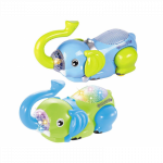 Smagus &scaron;viečiantis, grojantis ir besisukantis drambliukas - mėlynas