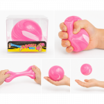 Antistresinis squishy rutulys, mink&scaron;tas sensorinis žaislas nerimui nuraminti - rožinis