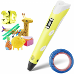 3D ra&scaron;iklis su PLA siūlais 3DPEN-2 - geltonas