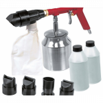 Smėliapūtė  / smėliasrovė su 4 angaliais + 2kg abrazyvo