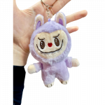 NAUJIENA! Pliu&scaron;inis Labubu monsters pakabukas - violetinis