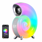 RGB žadintuvas kriauklė su bluetooth kolonėle viduje