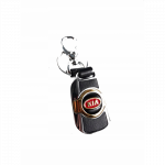 KIA - metalinis raktų pakabukas su oda