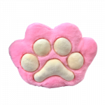Mink&scaron;ta pliu&scaron;inė katės letenėlė, pagalvėlė - Cat's paw,  rožinė, 25cm
