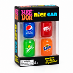 NeeDoh Nice Can Mini gėrimų skardinių squishy rinkinys 4vnt.